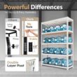 HOMEDANT House Z-Beam White 48" Wide Heavy Duty Garage Storage Shelving Adjustable 5-Tier Metal Shelves HOMEDANT House Z-Beam White 48" Wide Heavy Duty Garage Storage Shelving Adjustable 5-Tier Metal Shelves