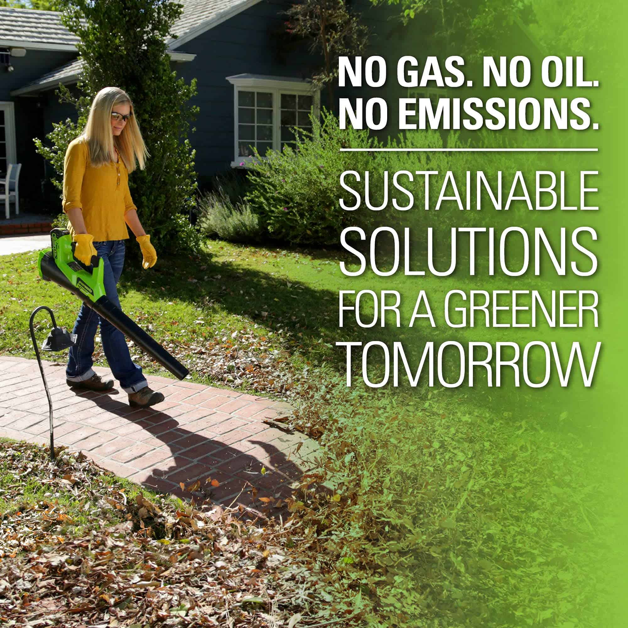 Greenworks 40V Cordless String Trimmer and Leaf Blower Combo Kit, 2.0Ah Battery and Charger Included Greenworks 40V Cordless String Trimmer and Leaf Blower Combo Kit, 2.0Ah Battery and Charger Included - Image 2
