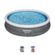 Bestway Fast Set 12’ x 30” Inflatable Round Soft Sided Above Ground Pool Set