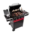 Charbroil Gas2Coal 3-Burner Hybrid Combo Gas & Charcoal Grill Cabinet with Side Burner, Red & Black