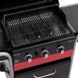 Charbroil Gas2Coal 3-Burner Hybrid Combo Gas & Charcoal Grill Cabinet with Side Burner, Red & Black