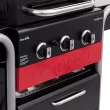 Charbroil Gas2Coal 3-Burner Hybrid Combo Gas & Charcoal Grill Cabinet with Side Burner, Red & Black