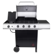 Charbroil Performance Series 4-Burner Propane Gas Grill Cart with Side Burner