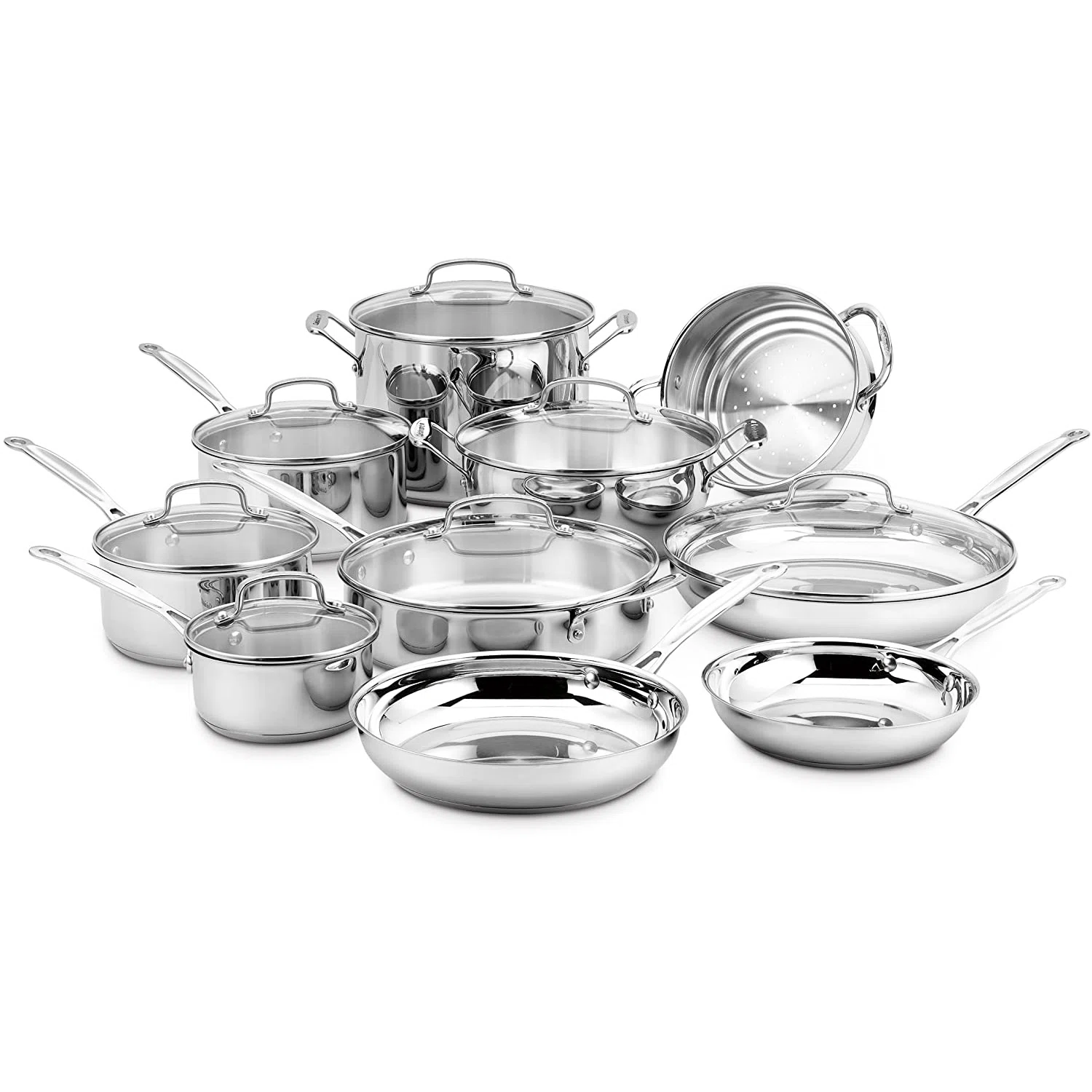 Cuisinart Chef's Classic 17 Piece Stainless Steel Cookware Set Cuisinart Chef's Classic 17 Piece Stainless Steel Cookware Set