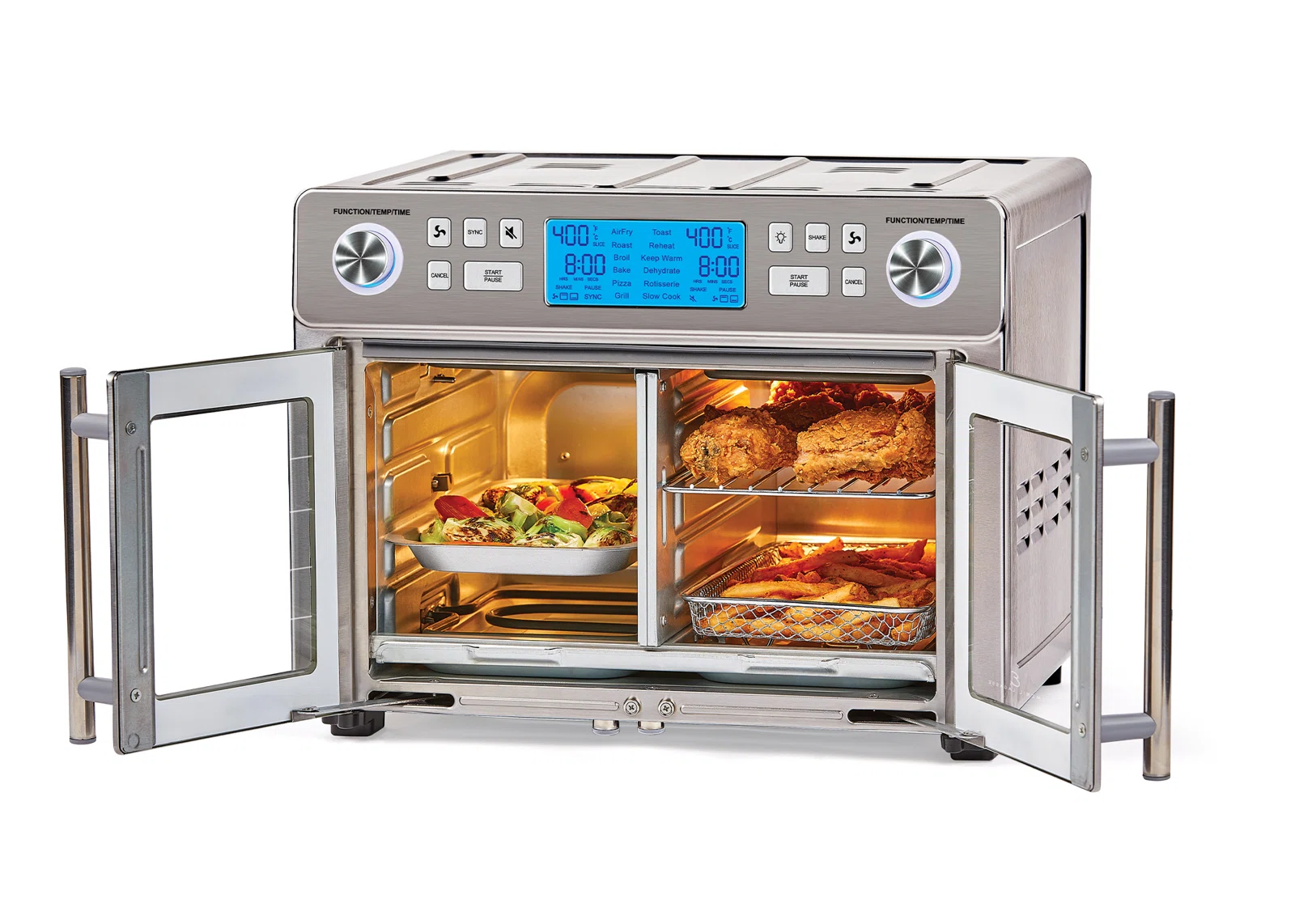 Emeril Lagasse Dual Zone 360 Air Fryer Oven Combo with French Door, 25 QT Extra Large, Cook Two Foods in Different Ways Emeril Lagasse Dual Zone 360 Air Fryer Oven Combo with French Door, 25 QT Extra Large, Cook Two Foods in Different Ways - Image 6