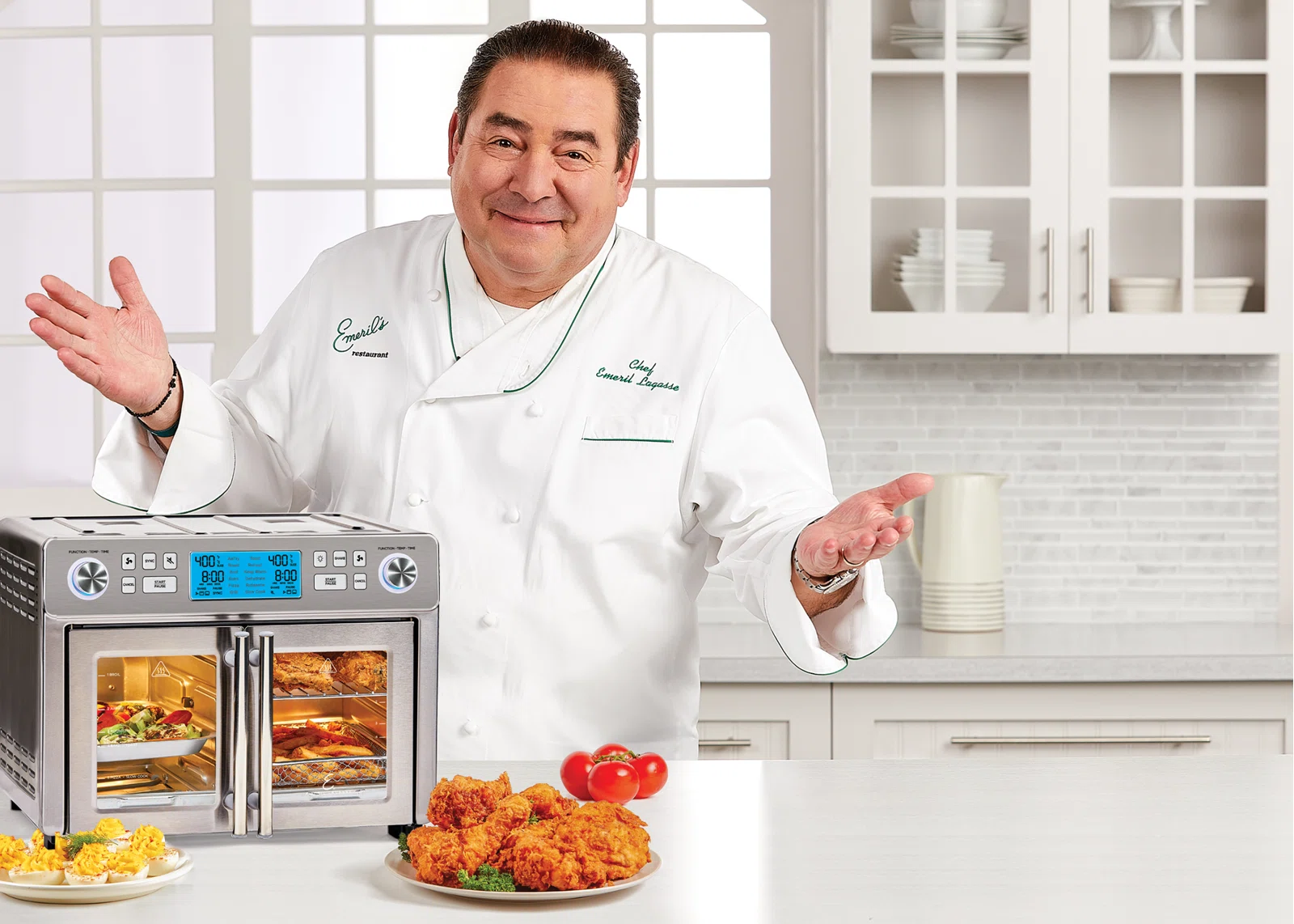 Emeril Lagasse Dual Zone 360 Air Fryer Oven Combo with French Door, 25 QT Extra Large, Cook Two Foods in Different Ways Emeril Lagasse Dual Zone 360 Air Fryer Oven Combo with French Door, 25 QT Extra Large, Cook Two Foods in Different Ways - Image 2