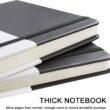 Huhuhero Notebooks Journal, Ruled Notebook, Premium Thick Paper Lined Journal, Black Hardcover Notebook