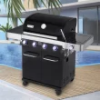 Monument Grills 4-Burner Liquid Propane 60000 BTU Gas Grill Stainless with Side Burner