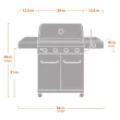 Monument Grills 4-Burner Liquid Propane 60000 BTU Gas Grill Stainless with Side Burner