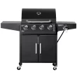 Outsunny Single Burner Portable Liquid Propane Gas Grill with Cabinet - Black 846-102V80BK