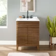 Modway Render Bathroom Vanity by Modway Walnut/White