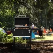 Royal Gourmet 24" Crop Barrel Charcoal Grill with Side Shelf and Cover CD1824EC