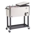 Trinity 100 Quarts Wheeled Serving Station/Cart , Stainless Steel/Dark Bronze