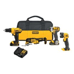 DEWALT 20V MAX Power Tool Combo Kit, 4-Tool Cordless Power Tool Set with 2 Batteries and Charger (DCK444C2)