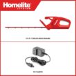 Homelite HOMHT20 12V Lithium 18 in. Cordless Hedge Trimmer with Internal 2.5 Ah Battery and Charger
