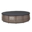 Bestway Power Steel 14’ x 42” Round Above Ground Outdoor Backyard Swimming Pool Set