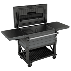 Keter 89.8 Quarts Wheeled Serving Station/Cart , Gray/Light Gray