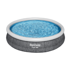 Bestway Fast Set 12’ x 30” Inflatable Round Soft Sided Above Ground Pool Set