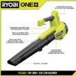 RYOBI PCLLB01B ONE+ 18V 100 MPH 350 CFM Cordless Battery Variable-Speed Jet Fan Leaf Blower (Tool Only)