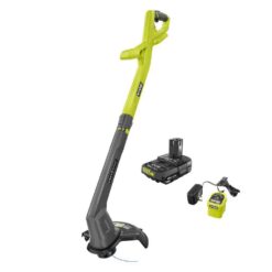 RYOBI PCLST01K ONE+ 18V 10 in. Cordless Battery String Trimmer/Edger with 2.0 Ah Battery and Charger