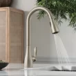 Moen 87912SRS Georgene High Arc One Hole Spot Resist Stainless Single Handle Pull-down Kitchen Faucet with Sprayer (Deck Plate Included)