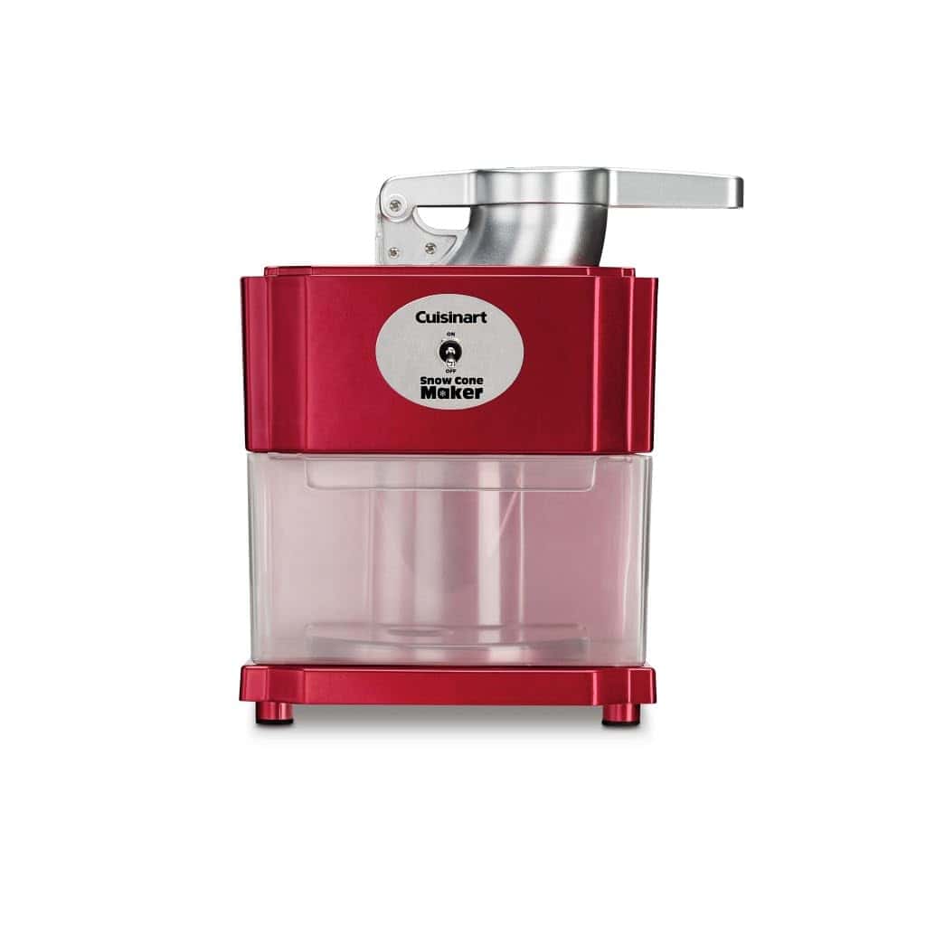 Cuisinart Snow Cone Machine - Makes 5 Icy Cones for Slushies & Frozen Drinks - Includes Reusable & Paper Cones, Red, SCM-10P1 Cuisinart Snow Cone Machine - Makes 5 Icy Cones for Slushies & Frozen Drinks - Includes Reusable & Paper Cones, Red, SCM-10P1