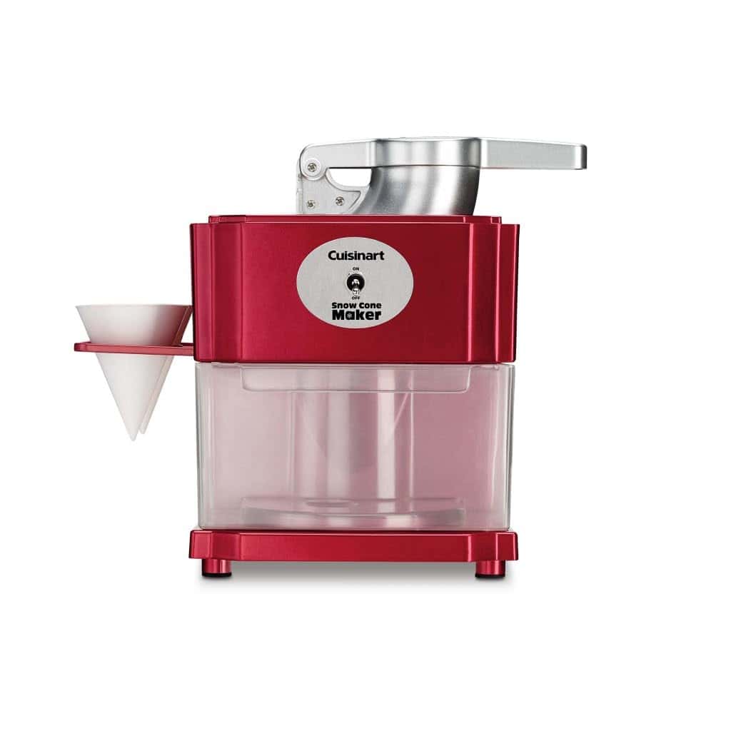 Cuisinart Snow Cone Machine - Makes 5 Icy Cones for Slushies & Frozen Drinks - Includes Reusable & Paper Cones, Red, SCM-10P1 Cuisinart Snow Cone Machine - Makes 5 Icy Cones for Slushies & Frozen Drinks - Includes Reusable & Paper Cones, Red, SCM-10P1 - Image 4
