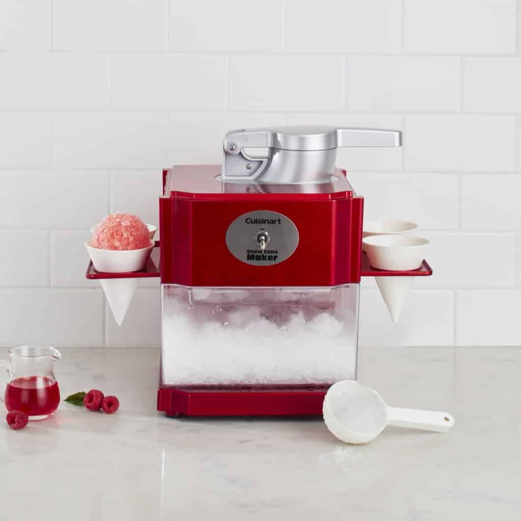 Cuisinart Snow Cone Machine - Makes 5 Icy Cones for Slushies & Frozen Drinks - Includes Reusable & Paper Cones, Red, SCM-10P1 Cuisinart Snow Cone Machine - Makes 5 Icy Cones for Slushies & Frozen Drinks - Includes Reusable & Paper Cones, Red, SCM-10P1 - Image 3