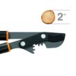 Fiskars 32" PowerGear Bypass Lopper and Tree Trimmer - Sharp Precision-Ground Steel Blade for Cutting up to 2" Diameter - Orange/Black
