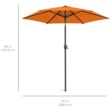 Best Choice Products 7.5ft Heavy-Duty Round Outdoor Market Table Patio Umbrella w/Steel Pole - Orange Best Choice Products 7.5ft Heavy-Duty Round Outdoor Market Table Patio Umbrella w/Steel Pole - Orange