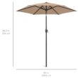Best Choice Products 7.5ft Heavy-Duty Round Outdoor Market Table Patio Umbrella w/Steel Pole - Tan Best Choice Products 7.5ft Heavy-Duty Round Outdoor Market Table Patio Umbrella w/Steel Pole - Tan