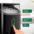 Silonn Nugget Ice Maker Countertop, Pebble Ice Maker with Soft Chewable Ice, Black