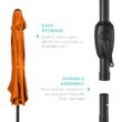 Best Choice Products 7.5ft Heavy-Duty Round Outdoor Market Table Patio Umbrella w/Steel Pole - Orange Best Choice Products 7.5ft Heavy-Duty Round Outdoor Market Table Patio Umbrella w/Steel Pole - Orange