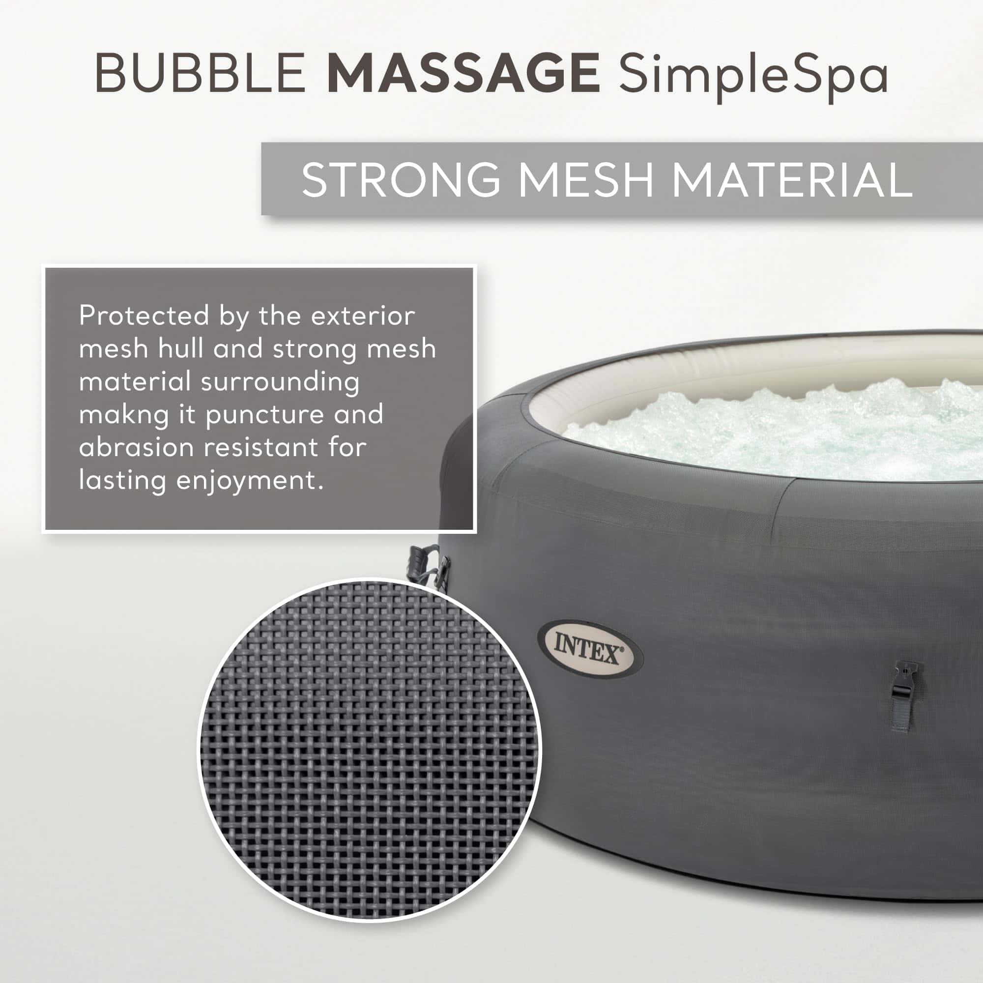 INTEX 28483E SimpleSpa Bubble Massage Spa- 4 Person Capacity – Built-in QuickFill Inflation - 77" x 26" INTEX 28483E SimpleSpa Bubble Massage Spa- 4 Person Capacity – Built-in QuickFill Inflation - 77" x 26" - Image 7
