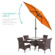 Best Choice Products 7.5ft Heavy-Duty Round Outdoor Market Table Patio Umbrella w/Steel Pole - Orange Best Choice Products 7.5ft Heavy-Duty Round Outdoor Market Table Patio Umbrella w/Steel Pole - Orange