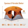 Gazelle Tents T4 Hub Tent, UV Resistant, Removable Floor, 4-Person, Orange, 78"x 94" x 94"