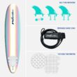 Wavestorm - Classic Soft Top Foam 8ft Surfboard - burst Wavestorm - Classic Soft Top Foam 8ft Surfboard - burst