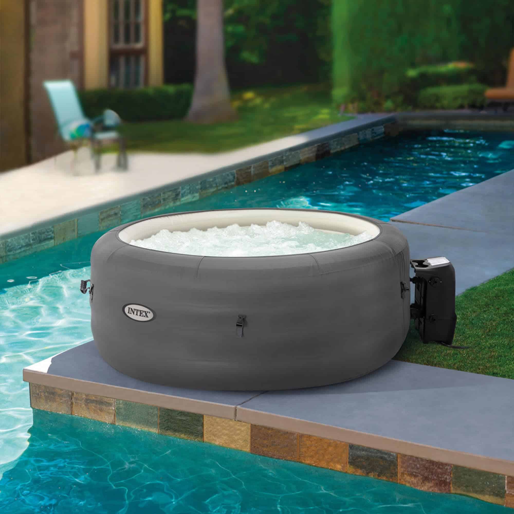 INTEX 28483E SimpleSpa Bubble Massage Spa- 4 Person Capacity – Built-in QuickFill Inflation - 77" x 26" INTEX 28483E SimpleSpa Bubble Massage Spa- 4 Person Capacity – Built-in QuickFill Inflation - 77" x 26" - Image 3