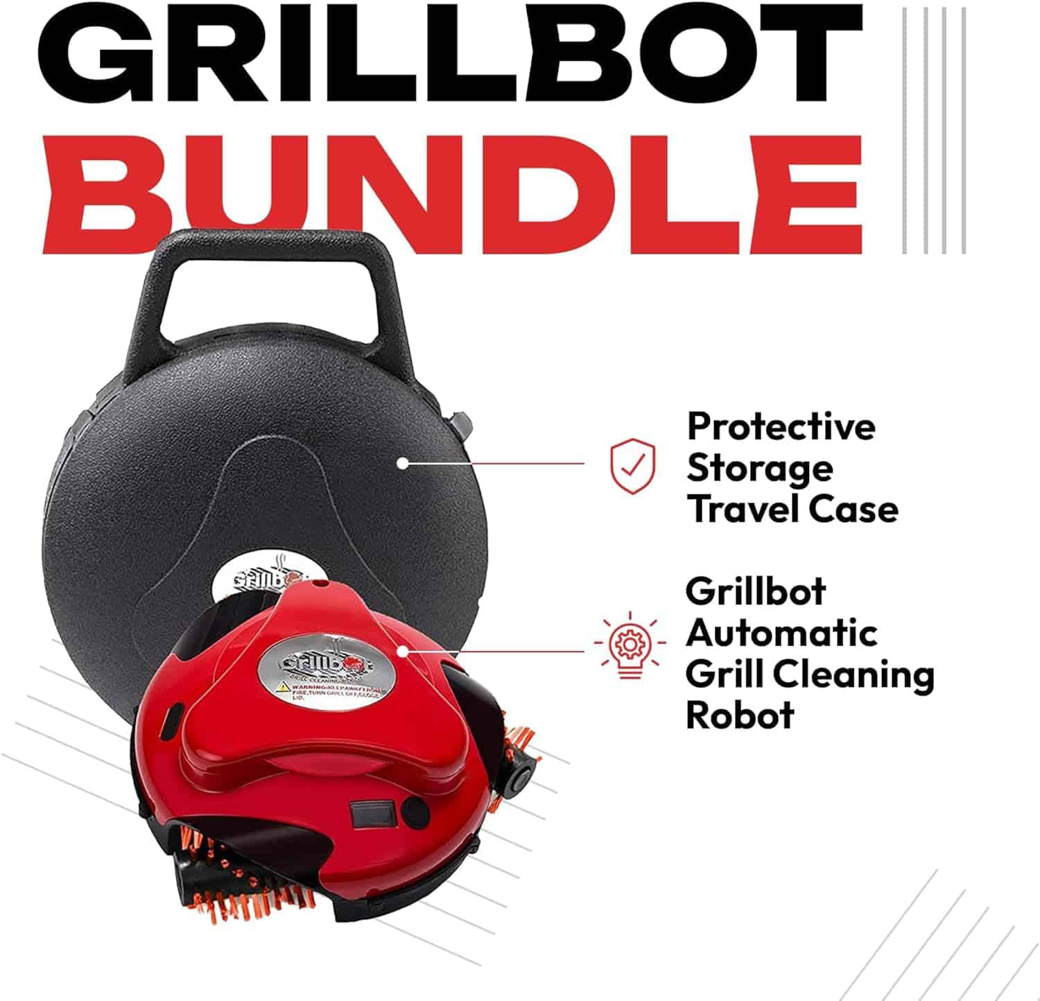 Grillbot Automatic Grill Cleaning Robot (Red Grillbot + Carry Case, Grillbot Bundle) Grillbot Automatic Grill Cleaning Robot (Red Grillbot + Carry Case, Grillbot Bundle) - Image 8