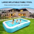 Sineau Inflatable Pool for Kids and Adults,120" X 72" X 22" Oversized Thickened Family Swimming Pool
