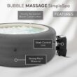 INTEX 28483E SimpleSpa Bubble Massage Spa- 4 Person Capacity – Built-in QuickFill Inflation - 77" x 26" INTEX 28483E SimpleSpa Bubble Massage Spa- 4 Person Capacity – Built-in QuickFill Inflation - 77" x 26"