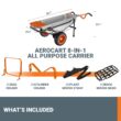 Worx WG050 8-in-1 Aerocart Garden Cart/Wheelbarrow Heavy Duty/Dolly Worx WG050 8-in-1 Aerocart Garden Cart/Wheelbarrow Heavy Duty/Dolly