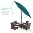 Best Choice Products 7.5ft Heavy-Duty Round Outdoor Market Table Patio Umbrella w/Steel Pole - Cerulean Best Choice Products 7.5ft Heavy-Duty Round Outdoor Market Table Patio Umbrella w/Steel Pole - Cerulean