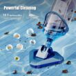 Enhulk Pool Vacuum for Above Ground Pool with a Telescopic Pole, T403 Handheld Rechargeable Pool Cleaner