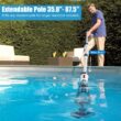 Enhulk Pool Vacuum for Above Ground Pool with a Telescopic Pole, T403 Handheld Rechargeable Pool Cleaner