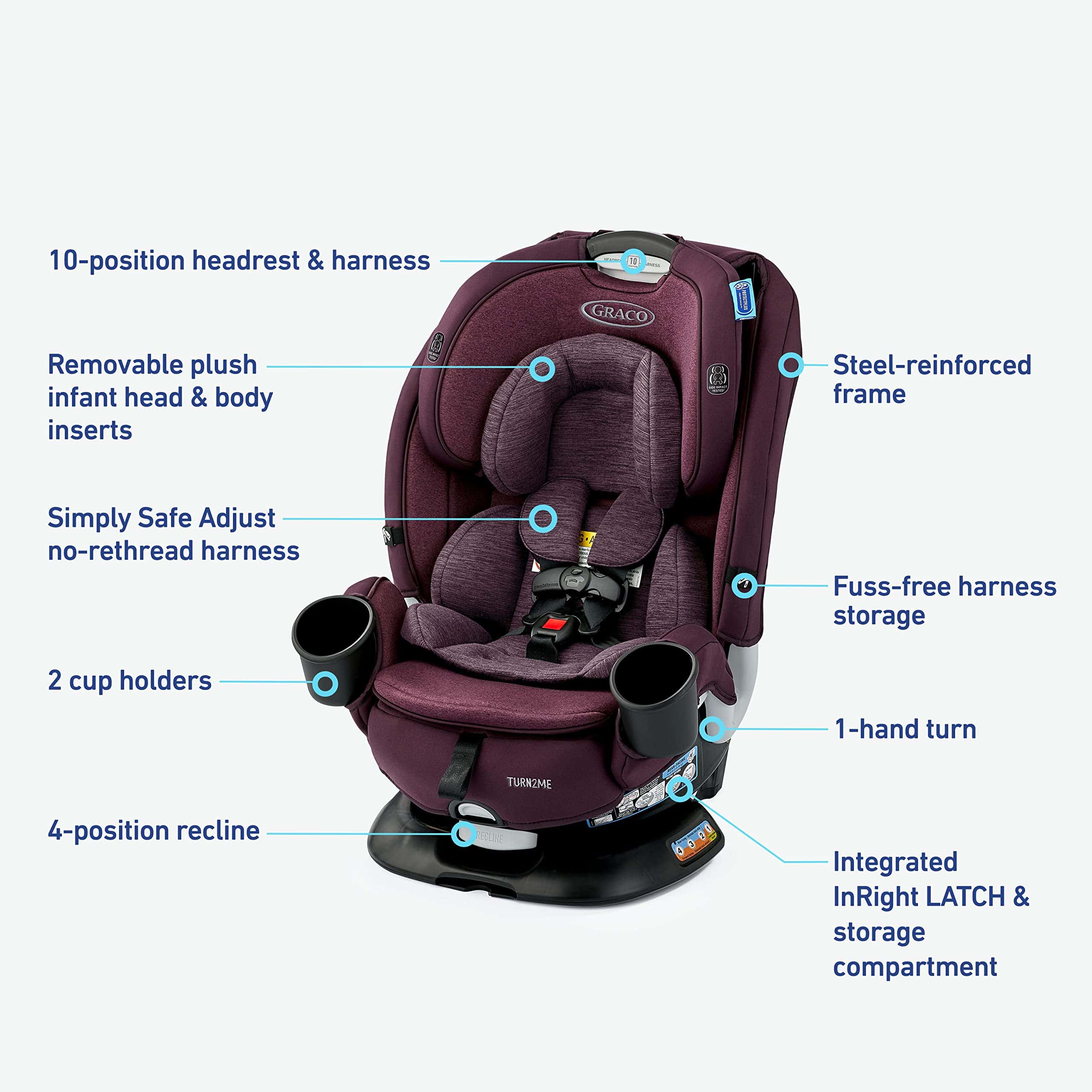 Graco Turn2Me 3-in-1 Car Seat, London Graco Turn2Me 3-in-1 Car Seat, London - Image 2