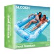 Sloosh Inflatable Tanning Pool Lounger Float-XL, 85" x 57" Extra Large Suntan Sun Tan tub, XL-Blue