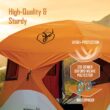 Gazelle Tents T4 Hub Tent, UV Resistant, Removable Floor, 4-Person, Orange, 78"x 94" x 94"