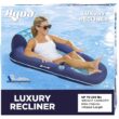Aqua LEISURE Luxury Water Pool Lounge – Extra Large – Inflatable Pool Floats for Adults - Luxury Lounge Navy/Light Blue