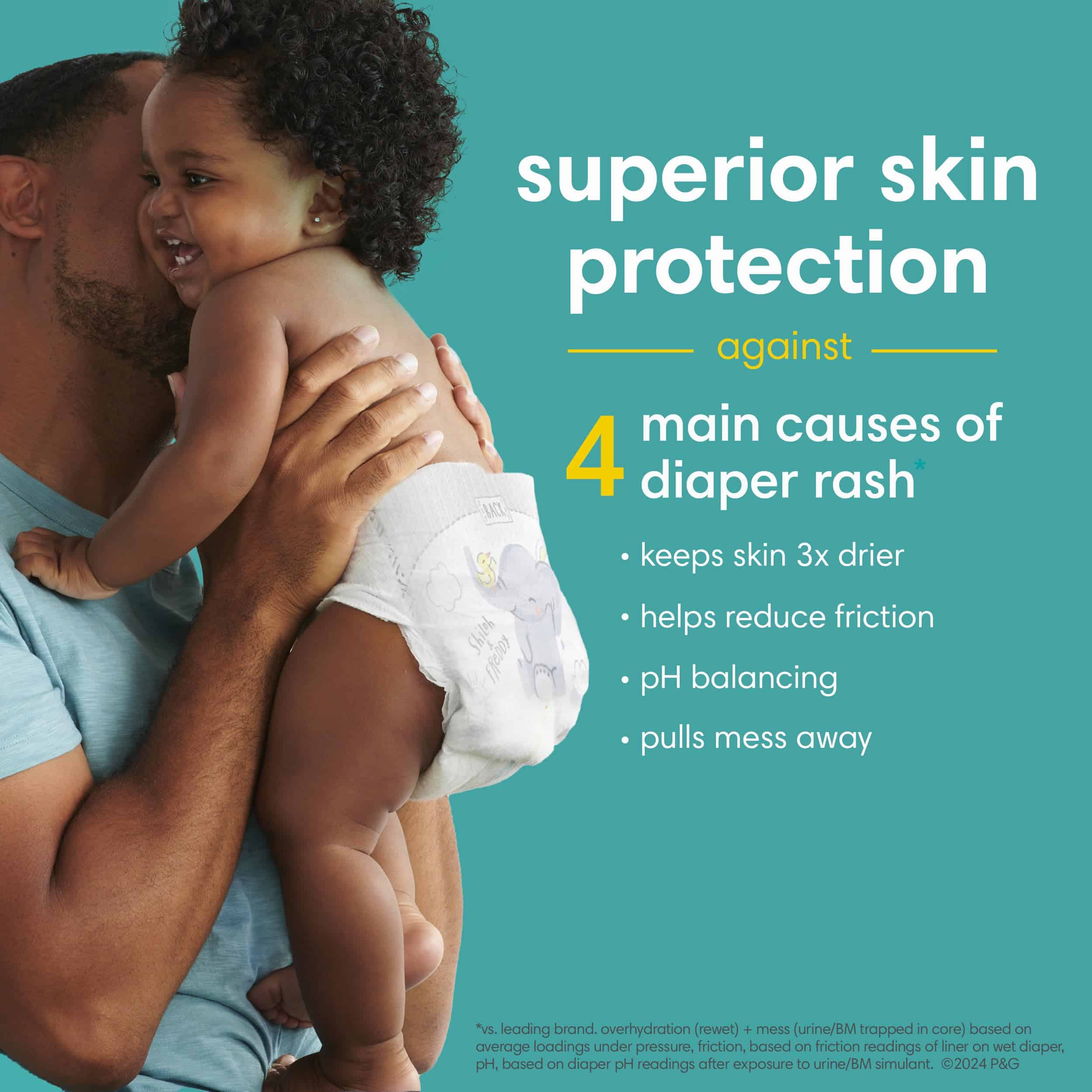 Pampers Swaddlers Diapers - Size 2, 148 Count, Ultra Soft Disposable Baby Diapers Pampers Swaddlers Diapers - Size 2, 148 Count, Ultra Soft Disposable Baby Diapers - Image 9